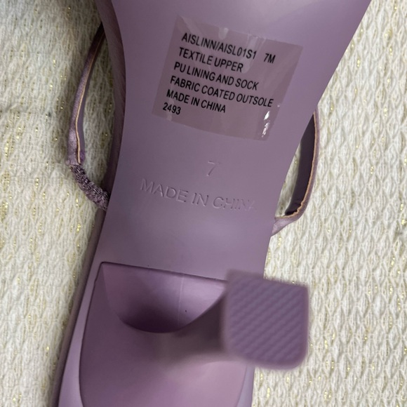 Steve Madden Aislinn Heeled Sandal Size 7 Purple Satin Rhinestone Detail Formal - Picture 11 of 13